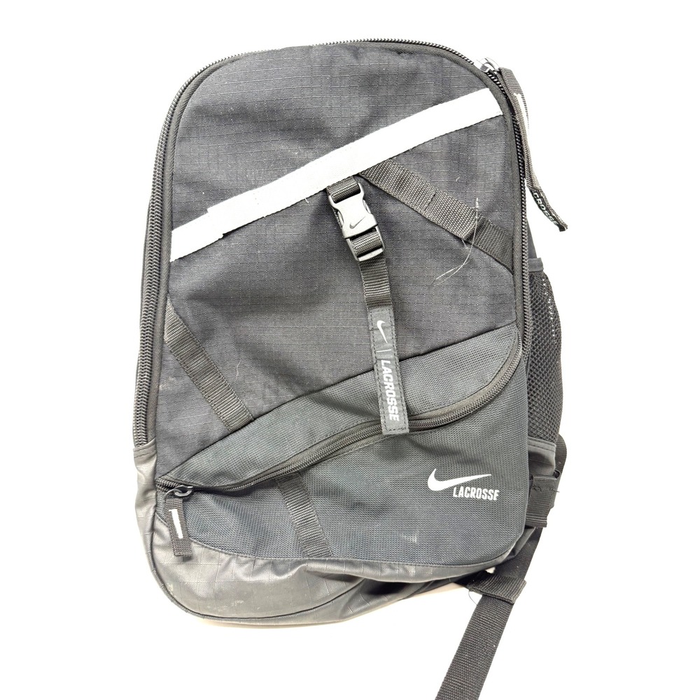 Nike‎ Lacrosse Backpack Black Padded Max Air Straps Ripstop Athletic Bag